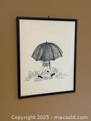 MaxSold Auction: Vintage Framed Art: Original Winnie the Pooh Illustration 4 of 5 - Christopher Robin under the Umbrella - Los Altos (California, USA) SELLER MANAGED Estate Sale Online Auction - Newcastle Drive