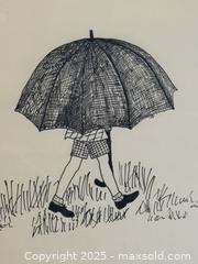 MaxSold Auction: Vintage Framed Art: Original Winnie the Pooh Illustration 4 of 5 - Christopher Robin under the Umbrella - Los Altos (California, USA) SELLER MANAGED Estate Sale Online Auction - Newcastle Drive