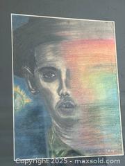 MaxSold Auction: Vintage Framed Art: "Sean" Pastel on Paper - Los Altos (California, USA) SELLER MANAGED Estate Sale Online Auction - Newcastle Drive
