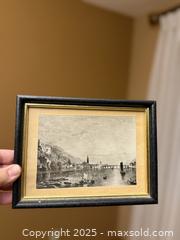 MaxSold Auction: Vintage Framed Art: View of Heidelberg from above the Bridge, with the Castle on the left. - Los Altos (California, USA) SELLER MANAGED Estate Sale Online Auction - Newcastle Drive