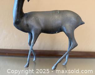 MaxSold Auction: Vintage French Bronze Stag Sculpture with Large Antlers - Los Altos (California, USA) SELLER MANAGED Estate Sale Online Auction - Newcastle Drive
