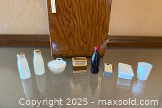 MaxSold Auction: Vintage Fuchs Germany Toy Fridge 12” Tin Metal Refrigerator with Toy Accessories - Los Altos (California, USA) SELLER MANAGED Estate Sale Online Auction - Newcastle Drive