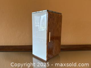 MaxSold Auction: Vintage Fuchs Germany Toy Fridge 12” Tin Metal Refrigerator with Toy Accessories - Los Altos (California, USA) SELLER MANAGED Estate Sale Online Auction - Newcastle Drive