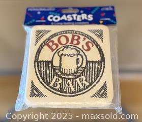 MaxSold Auction: Vintage Gibsons Greetings Personalized "Bobs Bar" Coasters - Los Altos (California, USA) SELLER MANAGED Estate Sale Online Auction - Newcastle Drive