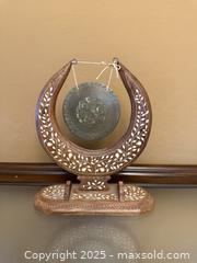 MaxSold Auction: Vintage Hand Carved & Painted Brass & Wooden Gong - Los Altos (California, USA) SELLER MANAGED Estate Sale Online Auction - Newcastle Drive