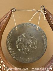 MaxSold Auction: Vintage Hand Carved & Painted Brass & Wooden Gong - Los Altos (California, USA) SELLER MANAGED Estate Sale Online Auction - Newcastle Drive