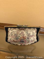 MaxSold Auction: Vintage Hand Made Genuine Petit-Point Tapestry Purse - Los Altos (California, USA) SELLER MANAGED Estate Sale Online Auction - Newcastle Drive