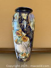 MaxSold Auction: Vintage Hand Painted Floral Vase w/ Gold Accent - Los Altos (California, USA) SELLER MANAGED Estate Sale Online Auction - Newcastle Drive