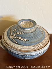 MaxSold Auction: Vintage Handmade Asian Ceramic Stoneware Lidded Pot w/ Handles - Los Altos (California, USA) SELLER MANAGED Estate Sale Online Auction - Newcastle Drive