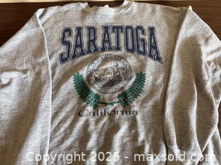 MaxSold Auction: Vintage Hanes Saratoga California State Seal Grey Sweater - Los Altos (California, USA) SELLER MANAGED Estate Sale Online Auction - Newcastle Drive