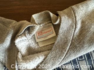 MaxSold Auction: Vintage Hanes Saratoga California State Seal Grey Sweater - Los Altos (California, USA) SELLER MANAGED Estate Sale Online Auction - Newcastle Drive