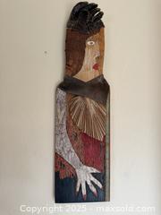 MaxSold Auction: Vintage Large Mixed Media Wooden Sculpture by Theresa Robinson: "A Woman in Her Finery" - Los Altos (California, USA) SELLER MANAGED Estate Sale Online Auction - Newcastle Drive
