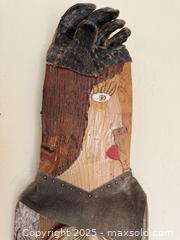 MaxSold Auction: Vintage Large Mixed Media Wooden Sculpture by Theresa Robinson: "A Woman in Her Finery" - Los Altos (California, USA) SELLER MANAGED Estate Sale Online Auction - Newcastle Drive