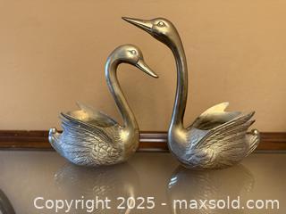 MaxSold Auction: Vintage Long Neck Large Swan Goose Solid Brass Planters - Los Altos (California, USA) SELLER MANAGED Estate Sale Online Auction - Newcastle Drive