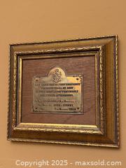 MaxSold Auction: Vintage Look "Poachers Will Be Shot" Brass Wall Plaque Sign Duke of Gumby, 1 Nov 1868 Gamekeeper - Los Altos (California, USA) SELLER MANAGED Estate Sale Online Auction - Newcastle Drive