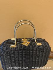 MaxSold Auction: Vintage MCM Black Wicker Handbag / Purse - Los Altos (California, USA) SELLER MANAGED Estate Sale Online Auction - Newcastle Drive