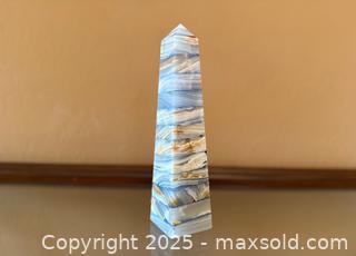 MaxSold Auction: Vintage Neoclassical Grand Tour Solid Marble Blue, Tan, and White Obelisk - Los Altos (California, USA) SELLER MANAGED Estate Sale Online Auction - Newcastle Drive