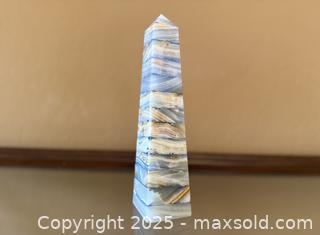MaxSold Auction: Vintage Neoclassical Grand Tour Solid Marble Blue, Tan, and White Obelisk - Los Altos (California, USA) SELLER MANAGED Estate Sale Online Auction - Newcastle Drive