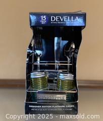 MaxSold Auction: Vintage NIB Devella 15 Piece Flatware Set - Los Altos (California, USA) SELLER MANAGED Estate Sale Online Auction - Newcastle Drive