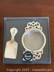 MaxSold Auction: Vintage NIB Harrods Tea Scoop Spoon & Strainer - Los Altos (California, USA) SELLER MANAGED Estate Sale Online Auction - Newcastle Drive