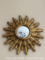MaxSold Auction: Vintage Palladio Italian Renaissance Gilded Sunburst Convex Mirror Wall Hanging - Los Altos (California, USA) SELLER MANAGED Estate Sale Online Auction - Newcastle Drive
