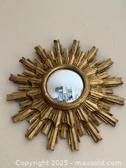 MaxSold Auction: Vintage Palladio Italian Renaissance Gilded Sunburst Convex Mirror Wall Hanging - Los Altos (California, USA) SELLER MANAGED Estate Sale Online Auction - Newcastle Drive