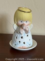 MaxSold Auction: Vintage Praying Angel Figurine Tea Light Cover w/ Star Cutouts - Los Altos (California, USA) SELLER MANAGED Estate Sale Online Auction - Newcastle Drive