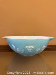 MaxSold Auction: Vintage Pyrex Cinderella Balloon Blue Mixing Bowl - Los Altos (California, USA) SELLER MANAGED Estate Sale Online Auction - Newcastle Drive