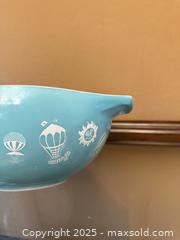 MaxSold Auction: Vintage Pyrex Cinderella Balloon Blue Mixing Bowl - Los Altos (California, USA) SELLER MANAGED Estate Sale Online Auction - Newcastle Drive