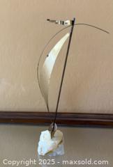 MaxSold Auction: Vintage Signed De Mott Sailboat Sculpture Brass Copper on Stone Base Nautical 2 of 2 - Los Altos (California, USA) SELLER MANAGED Estate Sale Online Auction - Newcastle Drive