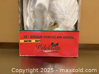 MaxSold Auction: Vintage Treasured Collection Limited Edition 24" Bisque Porcelain Angel w/ Stand  - Los Altos (California, USA) SELLER MANAGED Estate Sale Online Auction - Newcastle Drive