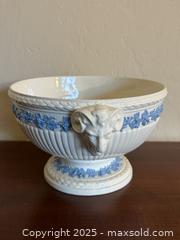 MaxSold Auction: Vintage Wedgwood Embossed Queensware Ceramic "Lavender on Cream" Rams Head Footed Bowl - Los Altos (California, USA) SELLER MANAGED Estate Sale Online Auction - Newcastle Drive