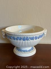 MaxSold Auction: Vintage Wedgwood Embossed Queensware Ceramic "Lavender on Cream" Rams Head Footed Bowl - Los Altos (California, USA) SELLER MANAGED Estate Sale Online Auction - Newcastle Drive