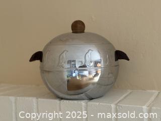 MaxSold Auction: Vintage West Bend Stainless Steel PENGUIN Ice Bucket Bar Ware Wooden Handles - Los Altos (California, USA) SELLER MANAGED Estate Sale Online Auction - Newcastle Drive