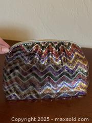 MaxSold Auction: Vintage WHITING & DAVIS Plum Metallic Chevron Mesh Crossbody Shoulder Purse Bag - Los Altos (California, USA) SELLER MANAGED Estate Sale Online Auction - Newcastle Drive