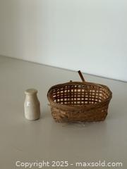 MaxSold Auction: Vintage Wooden Miniature Dollhouse Basket & Milk Bottle - Los Altos (California, USA) SELLER MANAGED Estate Sale Online Auction - Newcastle Drive