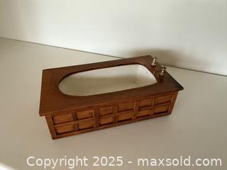 MaxSold Auction: Vintage Wooden Miniature Dollhouse Furniture: Bathtub - Los Altos (California, USA) SELLER MANAGED Estate Sale Online Auction - Newcastle Drive