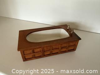 MaxSold Auction: Vintage Wooden Miniature Dollhouse Furniture: Bathtub - Los Altos (California, USA) SELLER MANAGED Estate Sale Online Auction - Newcastle Drive