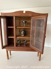 MaxSold Auction: Vintage Wooden Miniature Dollhouse Furniture: Cabinet - Los Altos (California, USA) SELLER MANAGED Estate Sale Online Auction - Newcastle Drive