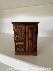 MaxSold Auction: Vintage Wooden Miniature Dollhouse Furniture: Ice Box - Los Altos (California, USA) SELLER MANAGED Estate Sale Online Auction - Newcastle Drive