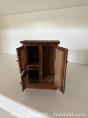 MaxSold Auction: Vintage Wooden Miniature Dollhouse Furniture: Ice Box - Los Altos (California, USA) SELLER MANAGED Estate Sale Online Auction - Newcastle Drive