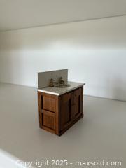 MaxSold Auction: Vintage Wooden Miniature Dollhouse Furniture: Sink - Los Altos (California, USA) SELLER MANAGED Estate Sale Online Auction - Newcastle Drive