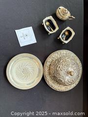 MaxSold Auction: STERLING SILVER Domed Butter Dish, Birks Sterling Silver plate, Condiment Set - The Blue Mountains (Ontario, Canada) PARTNER MANAGED Estate Sale Online Auction - Pyatt Court