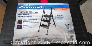 MaxSold Auction: Mastercraft Folding Three-Step Step Stool B - London (Ontario, Canada) PARTNER MANAGED Downsizing Online Auction - Ford Cres.