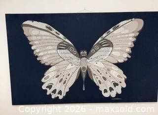 MaxSold Auction: Scandinavian Fabric Screen Print - Butterfly B - London (Ontario, Canada) PARTNER MANAGED Downsizing Online Auction - Ford Crescent