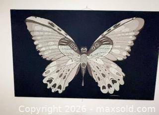 MaxSold Auction: Scandinavian Fabric Screen Print - Butterfly B - London (Ontario, Canada) PARTNER MANAGED Downsizing Online Auction - Ford Crescent