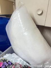 MaxSold Auction: Three Bins of Fabric, Bag of Batting Material and Singer Skirt Marker B - London (Ontario, Canada) PARTNER MANAGED Downsizing Online Auction - Ford Cres.