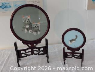 MaxSold Auction: Vintage Chinese Embroidery Table Screens A - London (Ontario, Canada) PARTNER MANAGED Downsizing Online Auction - Ford Crescent