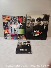 MaxSold Auction: collection of three U2-related coffee table books and music-related songbooks. - Toronto (Ontario, Canada) SELLER MANAGED Reseller Online Auction - Dartmoor Drive