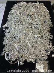 MaxSold Auction: large, unsorted bulk lot of silver-toned costume jewelry, likely intended for crafting, re - Toronto (Ontario, Canada) SELLER MANAGED Reseller Online Auction - Dartmoor Drive